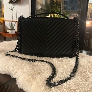 **Black ALDO Greenwald Chained Frame Crossbody Bag**